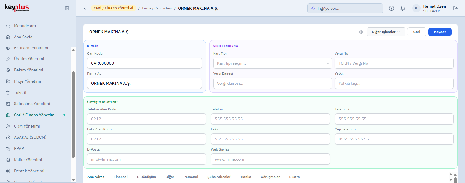 bakimo customer account card screenshot